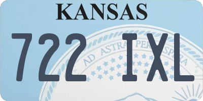 KS license plate 722IXL