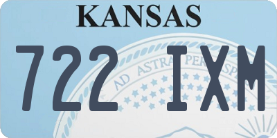 KS license plate 722IXM