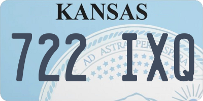 KS license plate 722IXQ