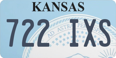 KS license plate 722IXS