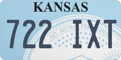 KS license plate 722IXT