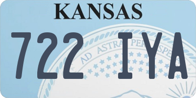 KS license plate 722IYA