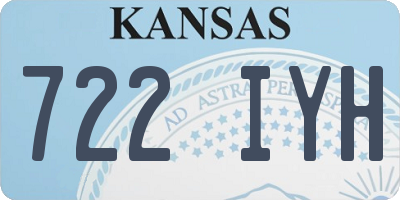 KS license plate 722IYH