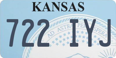 KS license plate 722IYJ