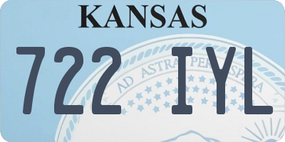 KS license plate 722IYL