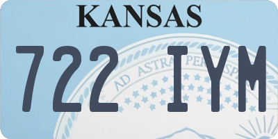 KS license plate 722IYM