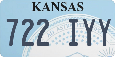 KS license plate 722IYY