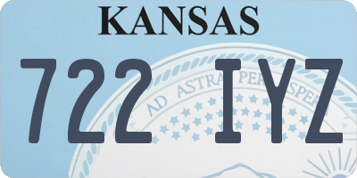 KS license plate 722IYZ