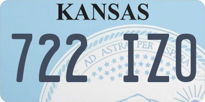 KS license plate 722IZO