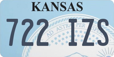 KS license plate 722IZS