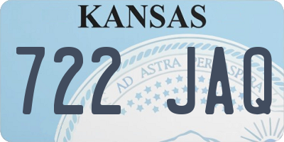 KS license plate 722JAQ