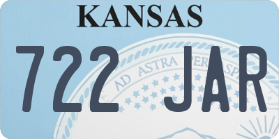 KS license plate 722JAR