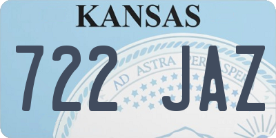 KS license plate 722JAZ