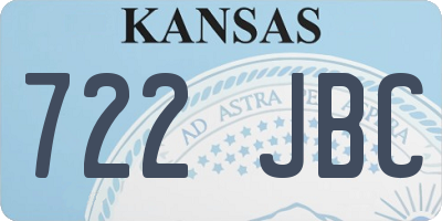 KS license plate 722JBC