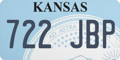 KS license plate 722JBP