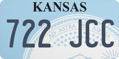 KS license plate 722JCC