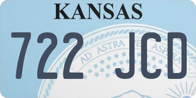 KS license plate 722JCD