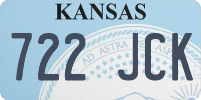 KS license plate 722JCK
