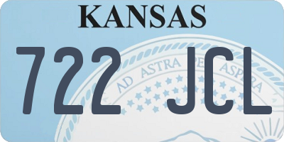 KS license plate 722JCL