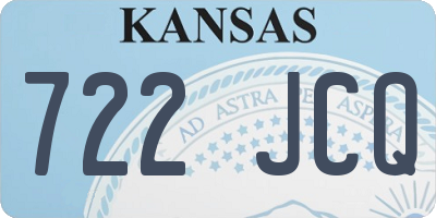 KS license plate 722JCQ