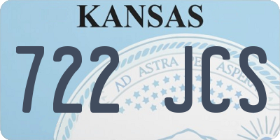 KS license plate 722JCS