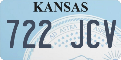 KS license plate 722JCV