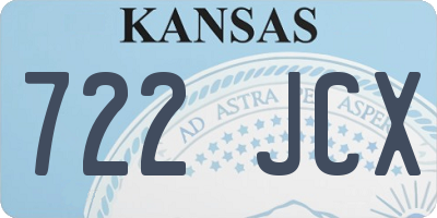 KS license plate 722JCX