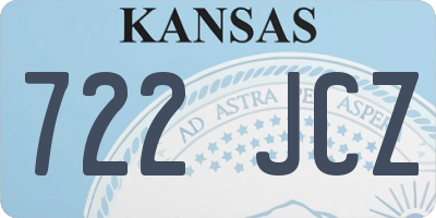 KS license plate 722JCZ