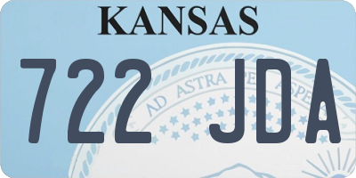 KS license plate 722JDA