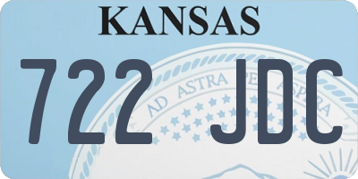 KS license plate 722JDC