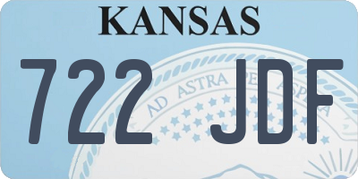 KS license plate 722JDF