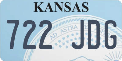 KS license plate 722JDG