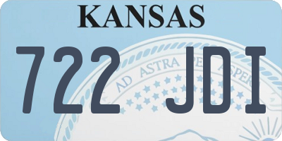 KS license plate 722JDI