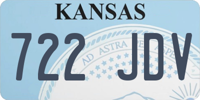 KS license plate 722JDV