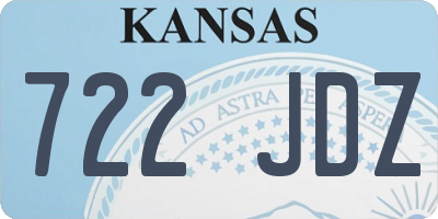 KS license plate 722JDZ