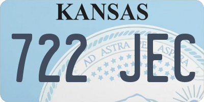 KS license plate 722JEC