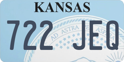 KS license plate 722JEQ