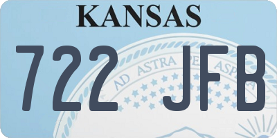 KS license plate 722JFB