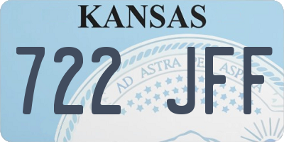 KS license plate 722JFF