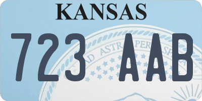 KS license plate 723AAB