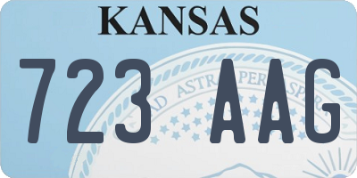 KS license plate 723AAG