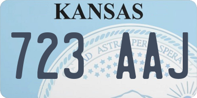 KS license plate 723AAJ