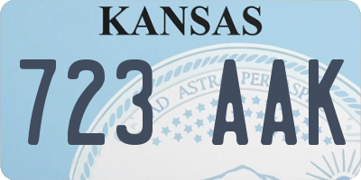 KS license plate 723AAK