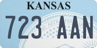 KS license plate 723AAN