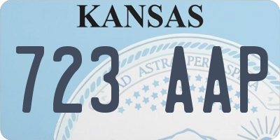 KS license plate 723AAP