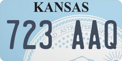 KS license plate 723AAQ
