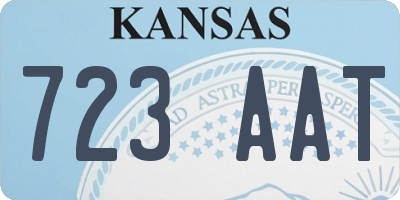 KS license plate 723AAT