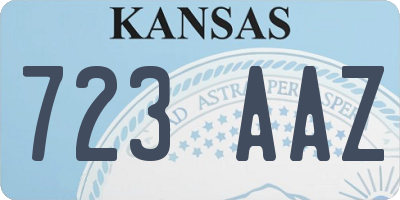 KS license plate 723AAZ