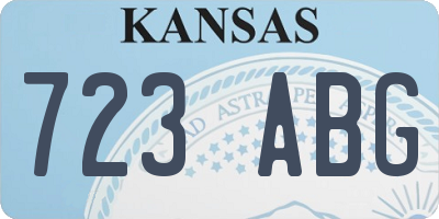 KS license plate 723ABG