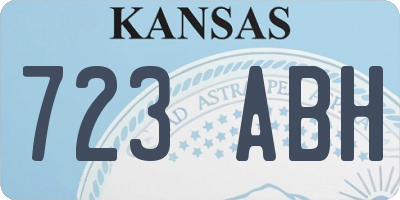 KS license plate 723ABH